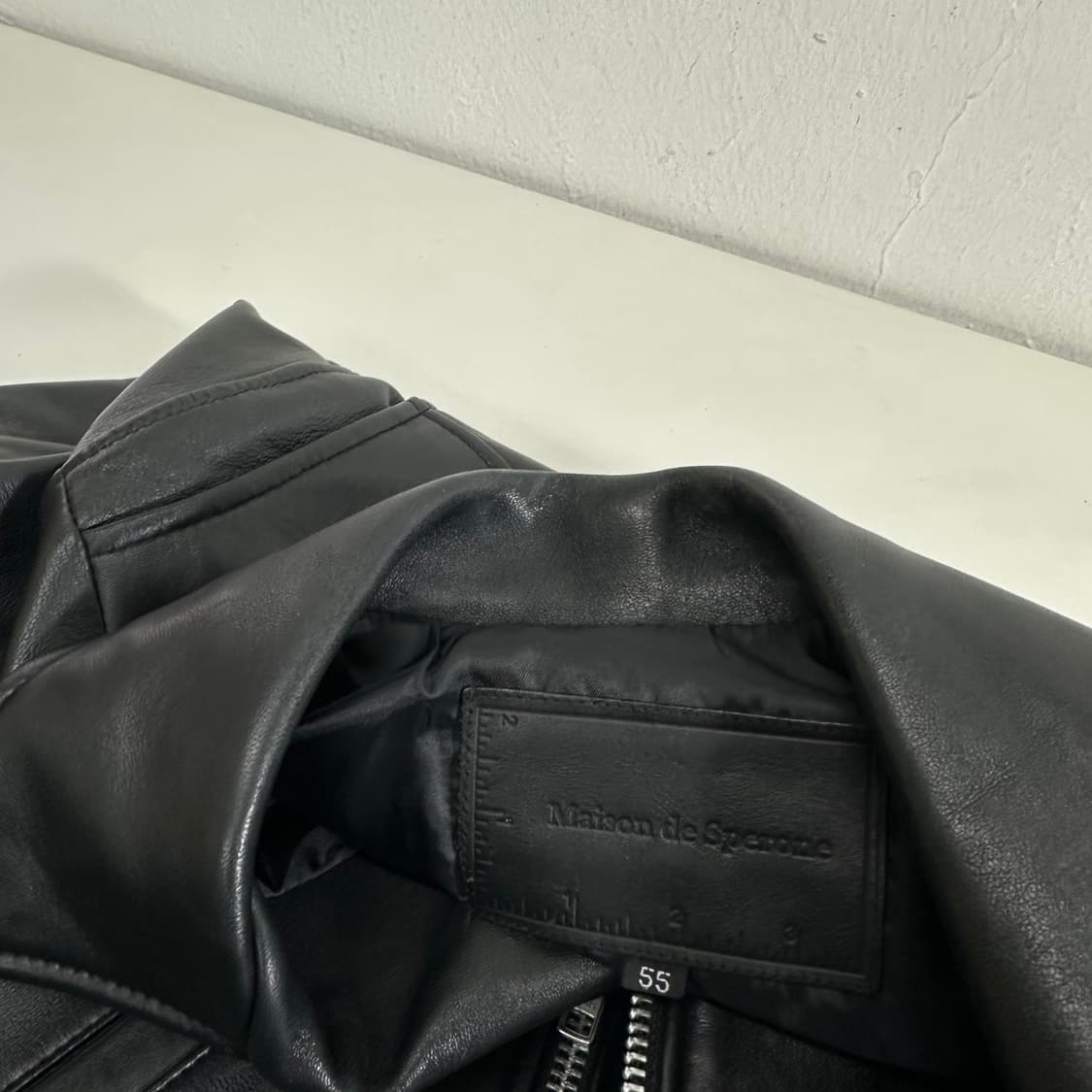 우먼M 55 스페로네 MAISON DE SPERONE 램스킨 가죽라이더 상품이미지3