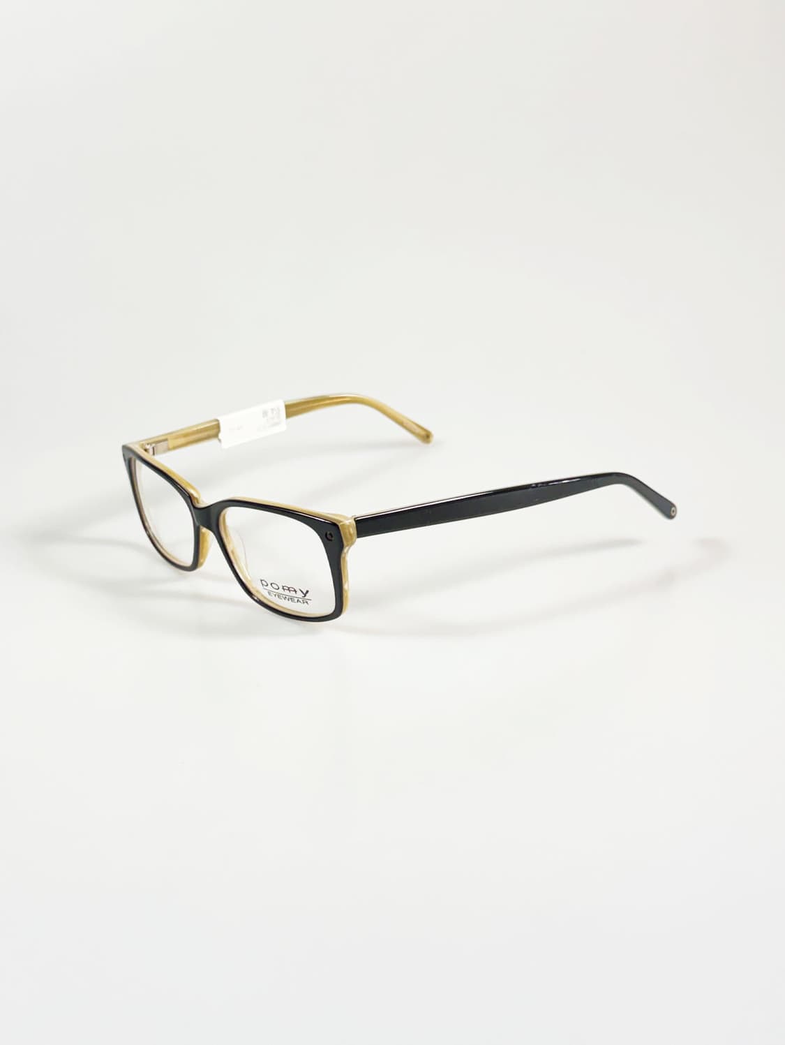 POMY 블랙 투톤 뿔테 스퀘어 프레임 빈티지 안경 상품이미지3