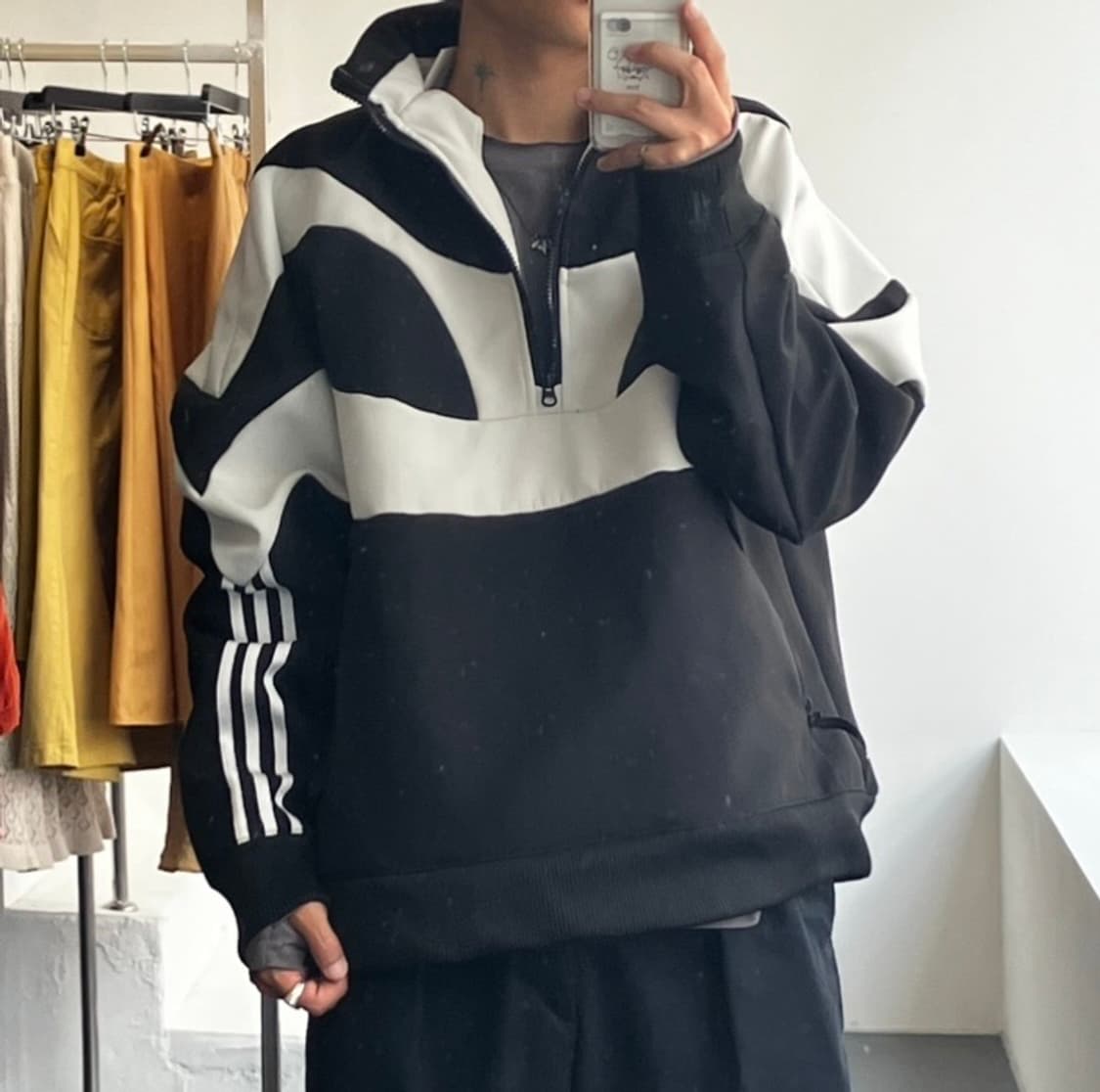 XL 팔라스 X 아디다스 콜라보 레디 헤비 하프 집업 아노락 상품이미지1