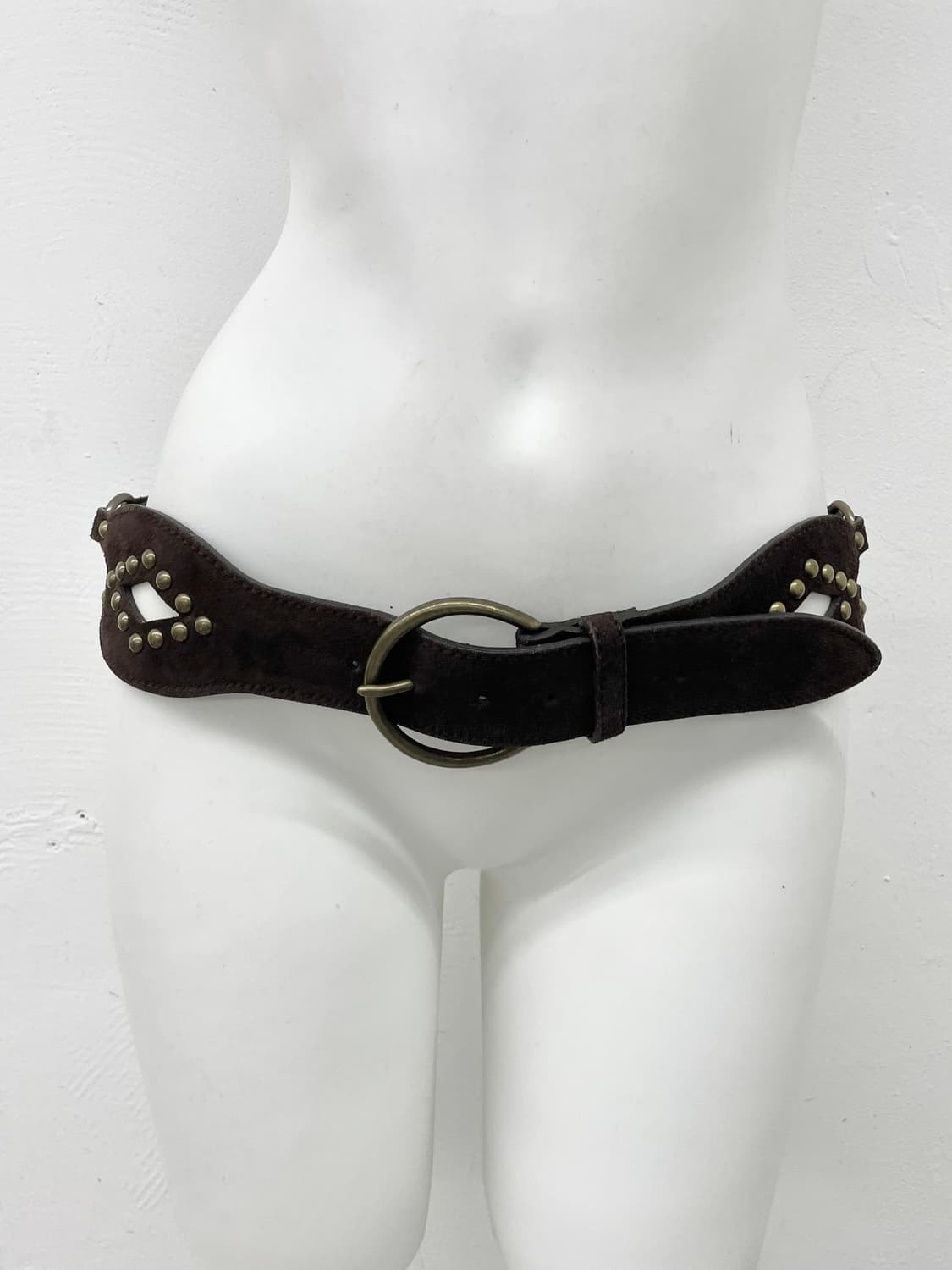 웨스턴 절개 스터드 펀칭 버클 벨트 상품이미지2