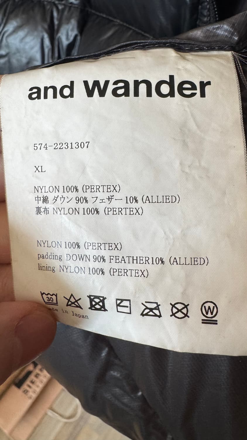 앤드원더 다이아몬드 스티치 다운 자켓 패딩 XL AND WANDER 상품이미지6