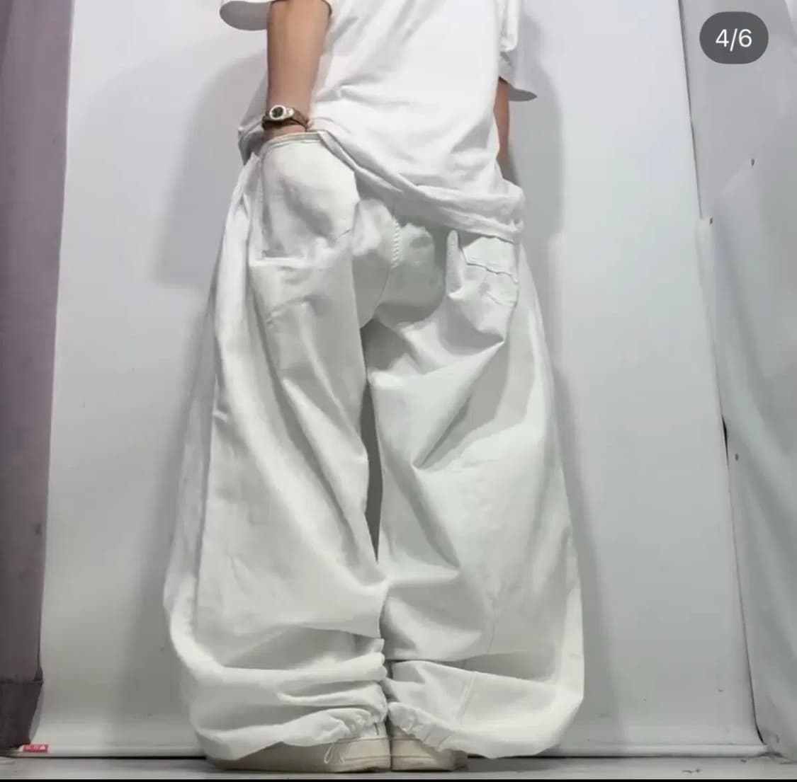 [희귀] 디엠빈티지 폴로 화이트 두붙바 벌룬 팬츠 상품이미지3