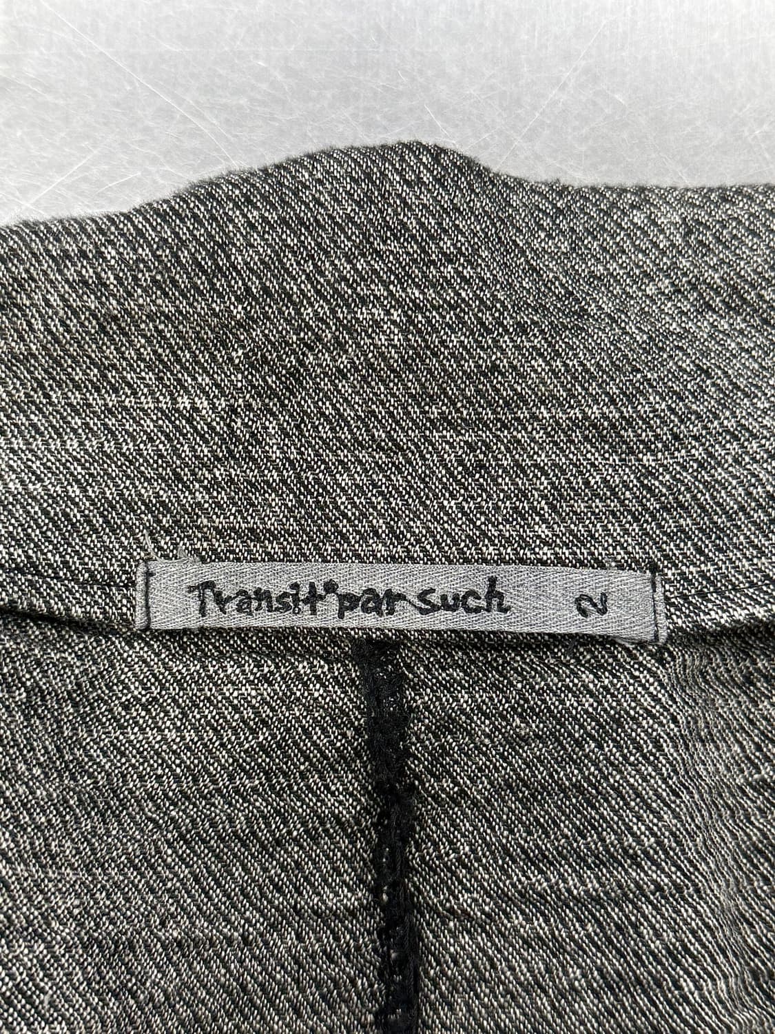 트랜짓 블랙 하이넥 그레인 싱글 니팅 스티치 롱 코트 자켓 상품이미지7