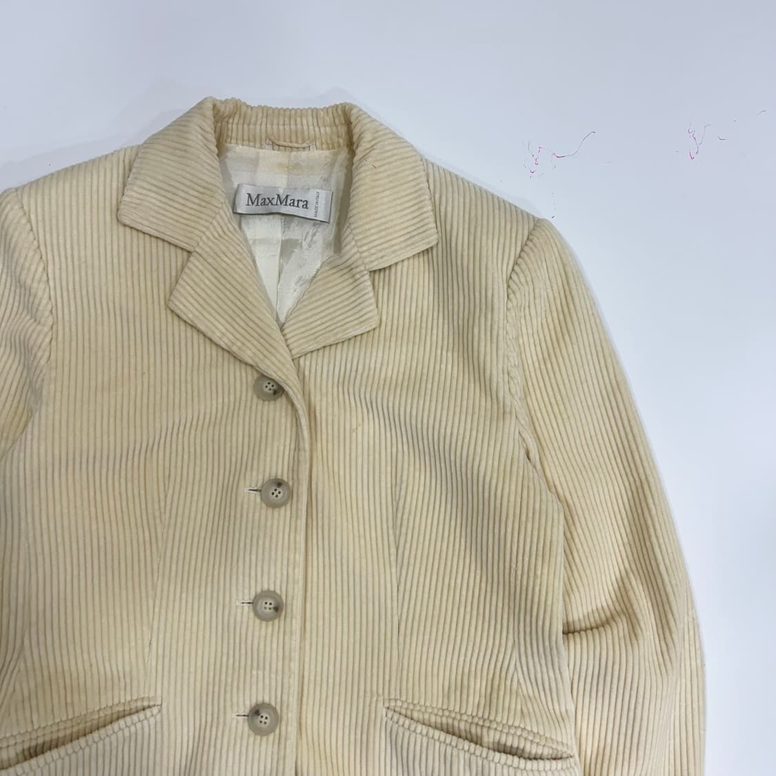 Maxmara 막스마라 코듀로이 아이보리 자켓   상품이미지4