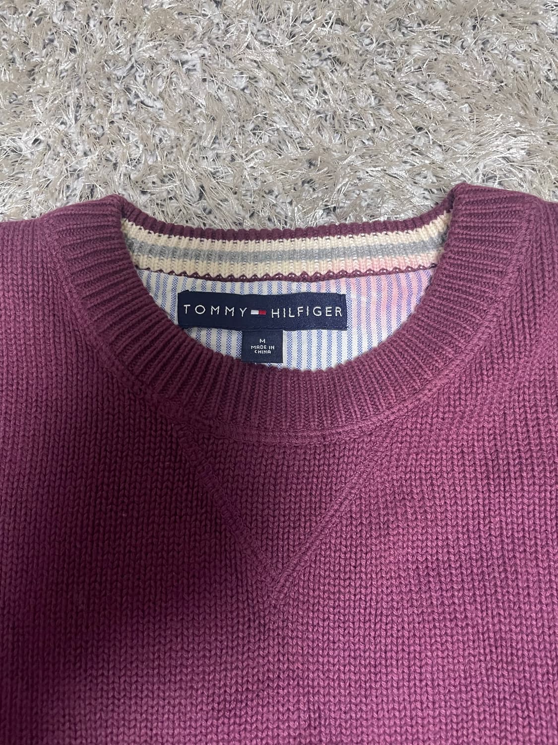 타미힐피거 버건디 니트 105 상품이미지4