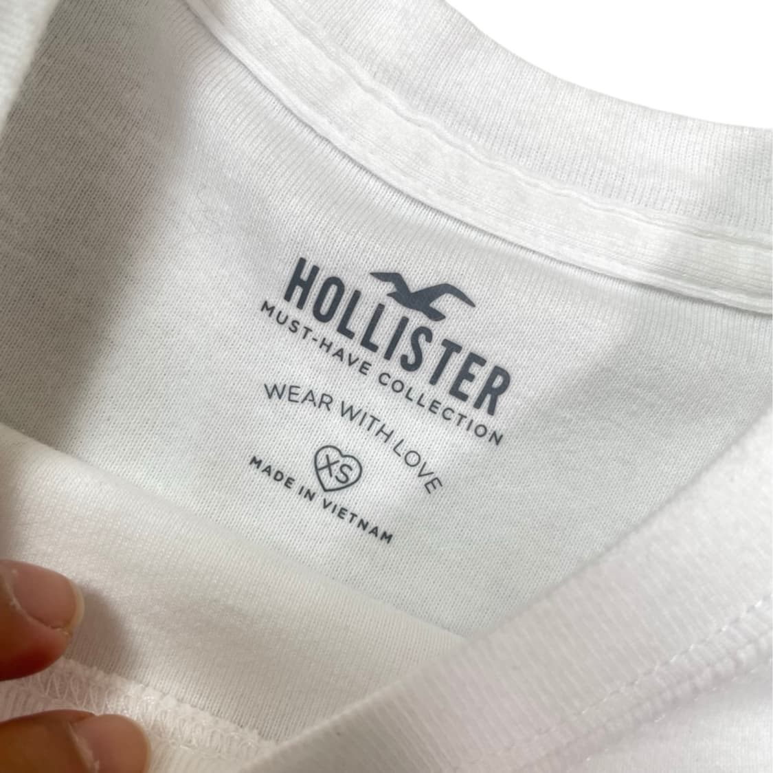 홀리스터 Hollister 화이트 크롭 반팔 티셔츠 XS 상품이미지2