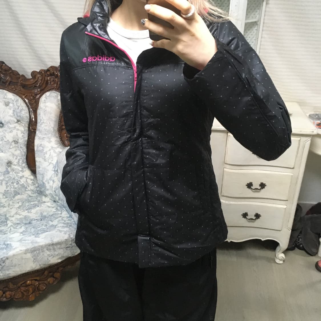 아디다스 블랫 도트 바람막이 점퍼 상품이미지5