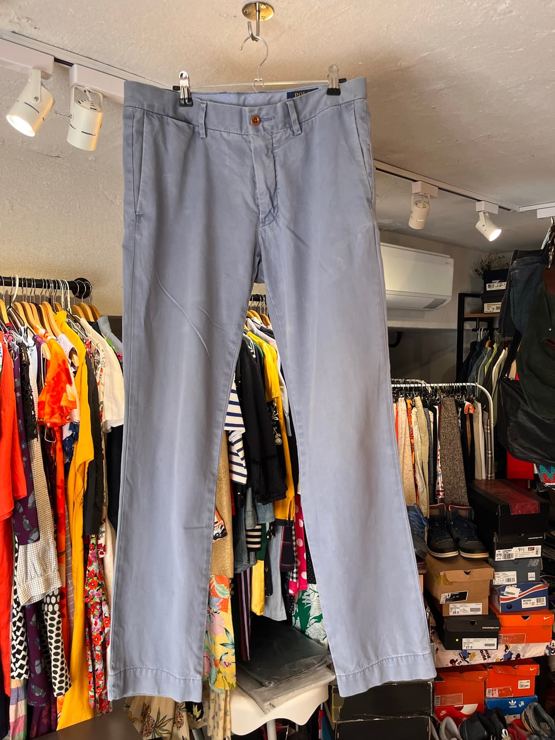 폴로 랄프로렌 슬림핏 라이트 블루 치노 팬츠 상품이미지1