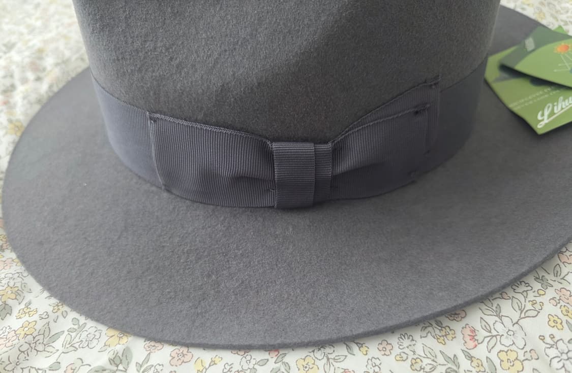 프리미엄 100%양모 페도라 그레이 사이즈 55cm 남여공용 (작은 두상 상품이미지4