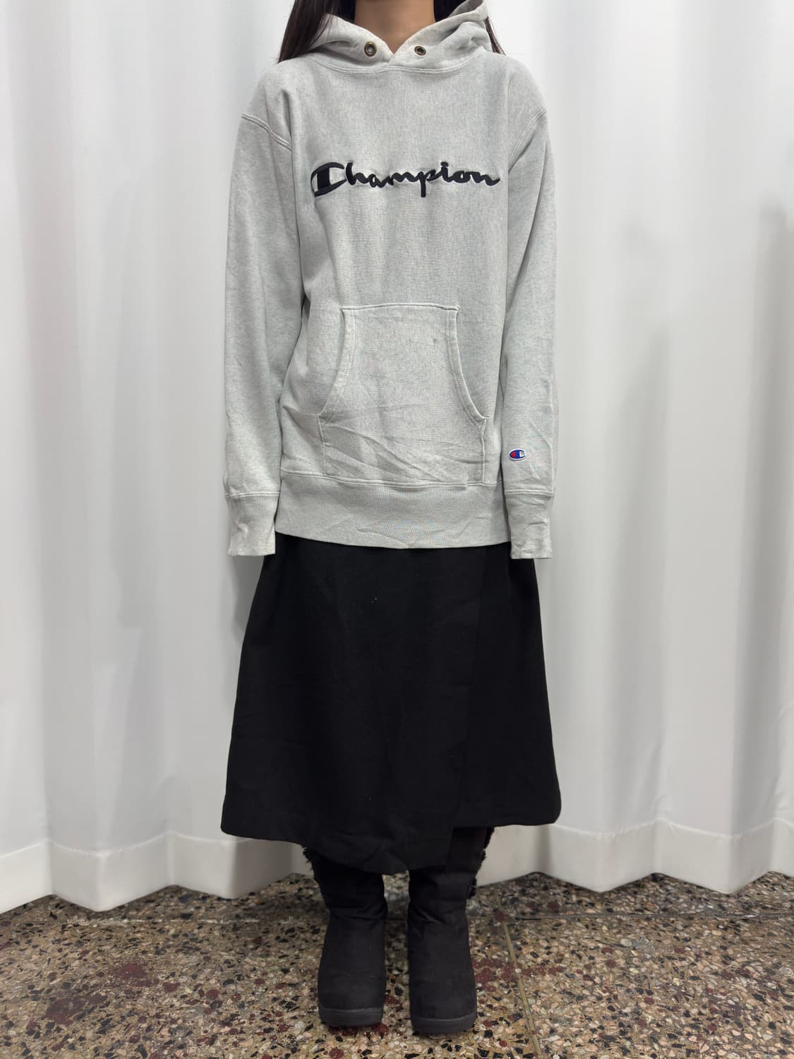 champion logo hoodie 상품이미지2