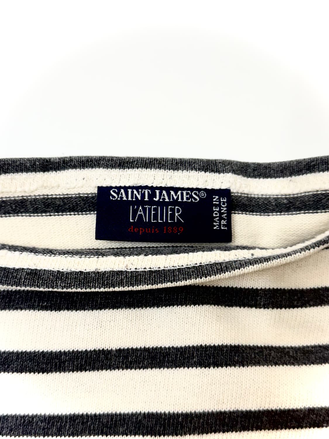 SAINT JAMES 세인트제임스 그레이컬러 스트라이프 롱슬리브 티셔츠 상품이미지5