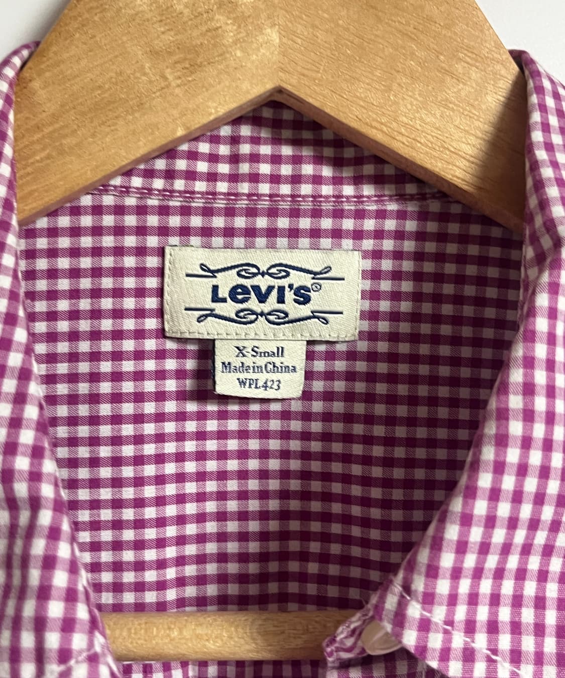 리바이스 공주핏 잔체크 셔츠 남방 XS 상품이미지5