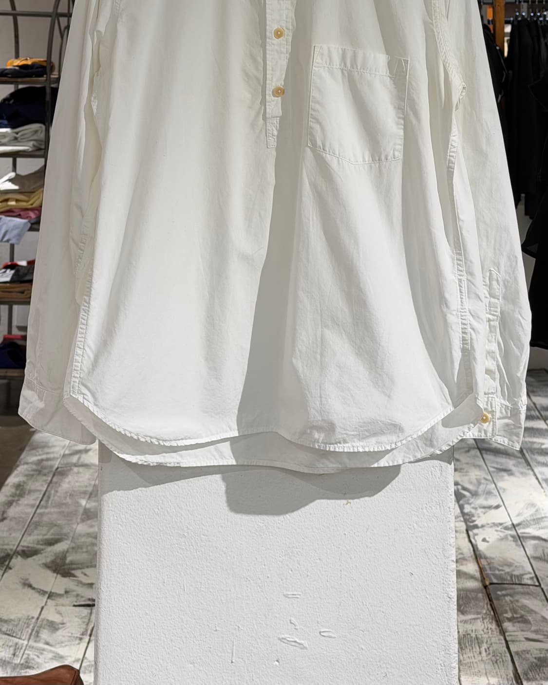 mhl 마가렛 호웰 화이트 헨리넥 셔츠 상품이미지5