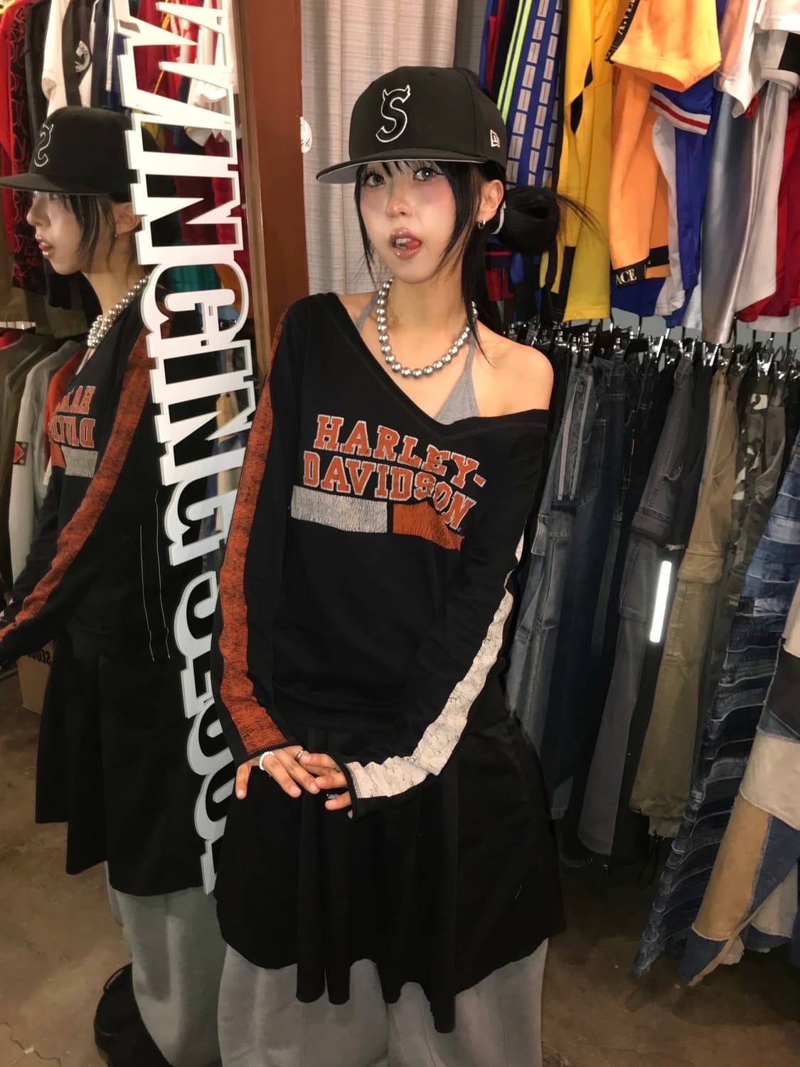Harley-Davidson Shirring L/S 상품이미지2