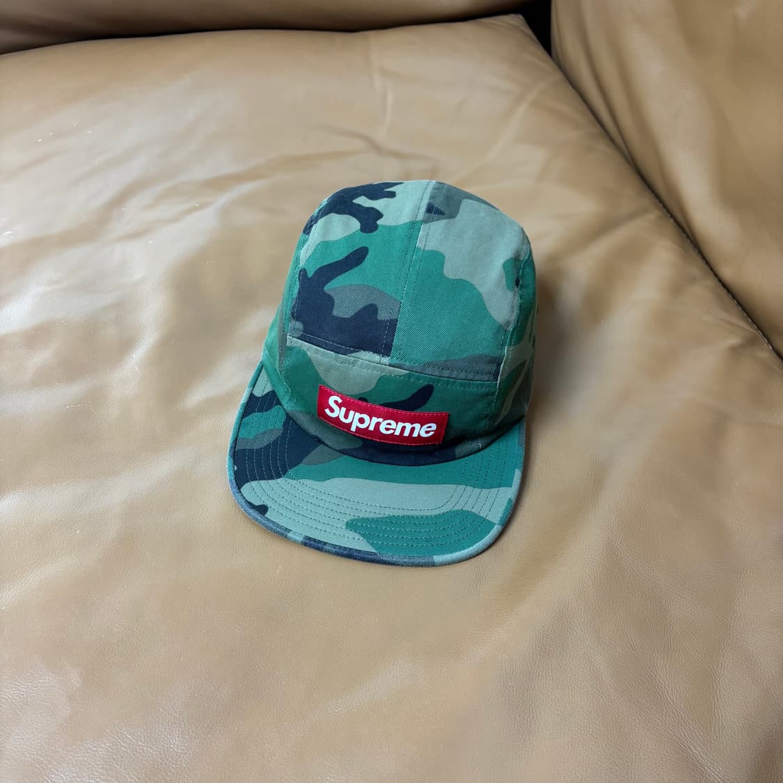 슈프림 캠프캡 모자 박스로고 우드랜드 카모 상품이미지1