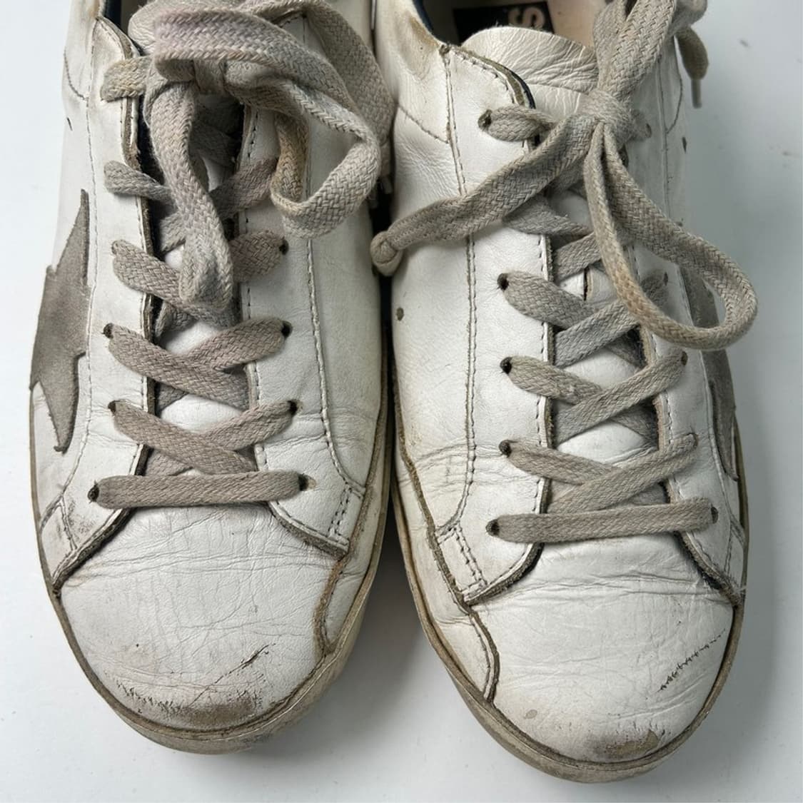 골든구스 슈퍼스타 화이트 네이비탭 스니커즈 230 상품이미지4