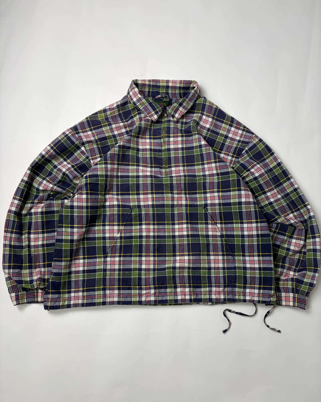 90s J.crew Plaid Quarter Zip Jacket 상품이미지1