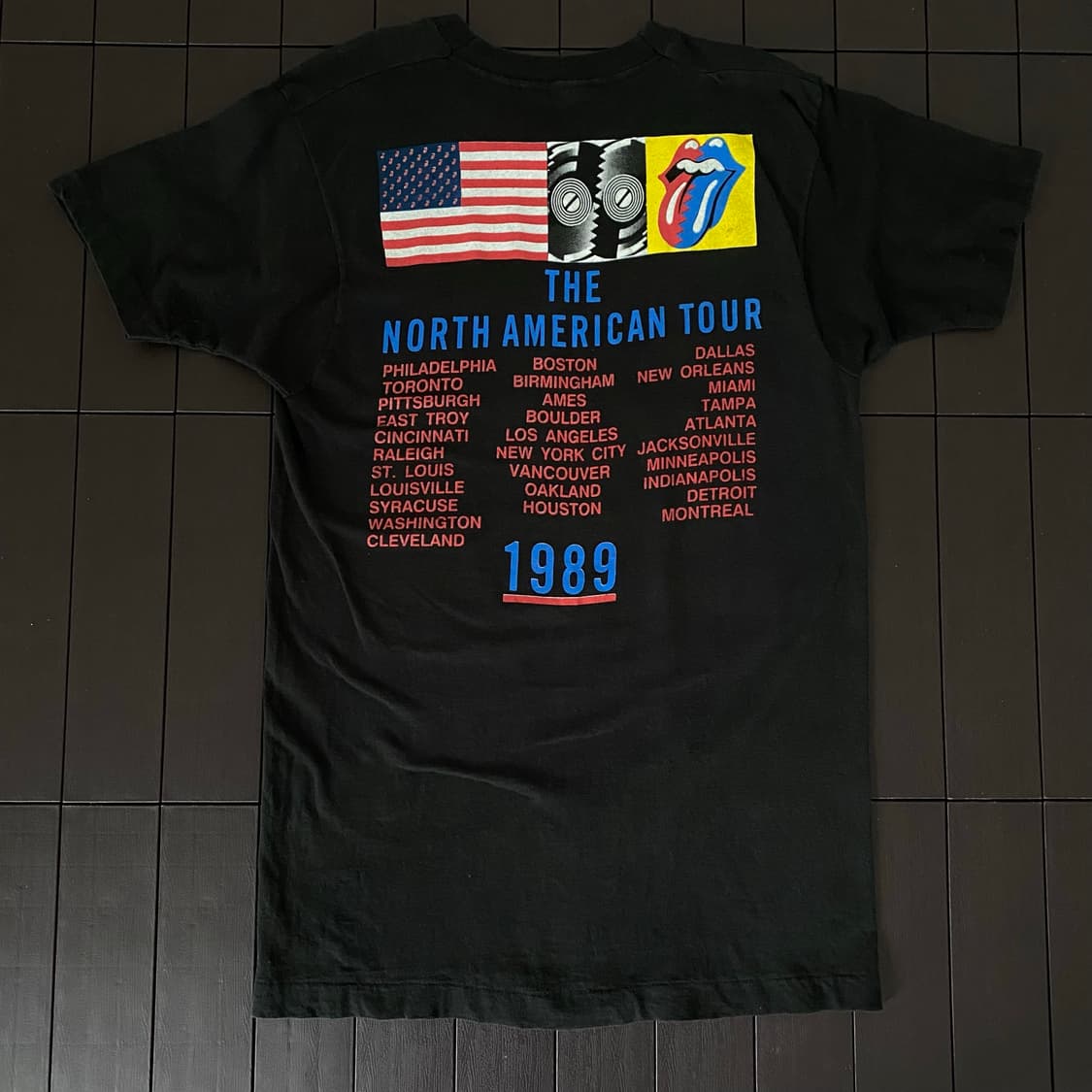 (L) 80s 롤링스톤즈 1989 밴드티 티셔츠 상품이미지4