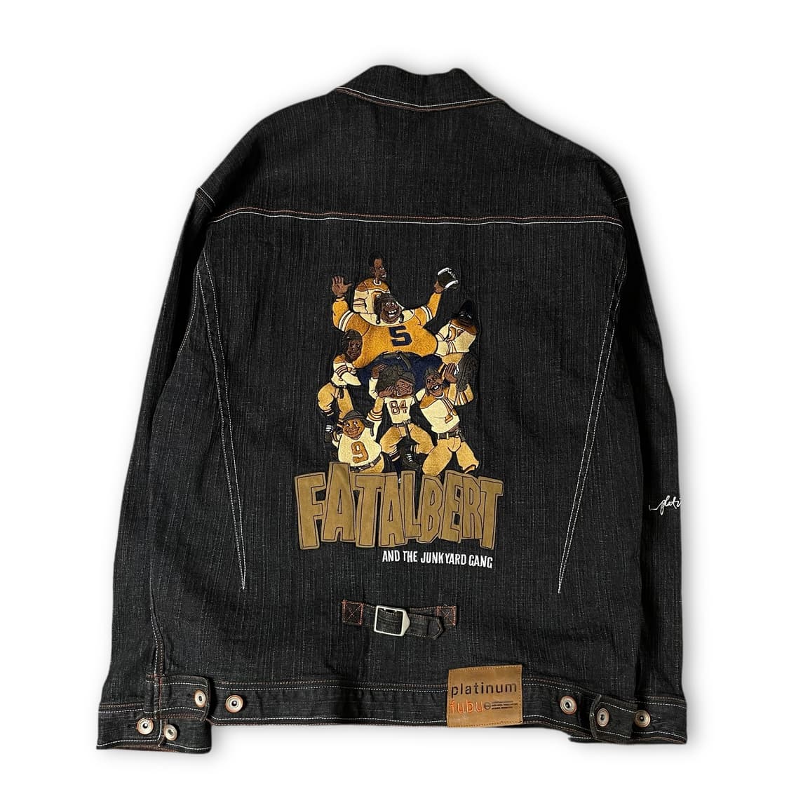 플래티넘 후부 팻알버트 흑청 데님 셔츠 자켓 105 상품이미지2