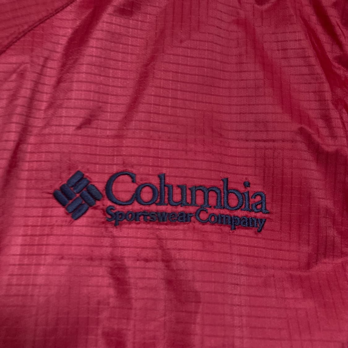 컬럼비아 스몰 로고 레드 배색 바람막이 상품이미지2