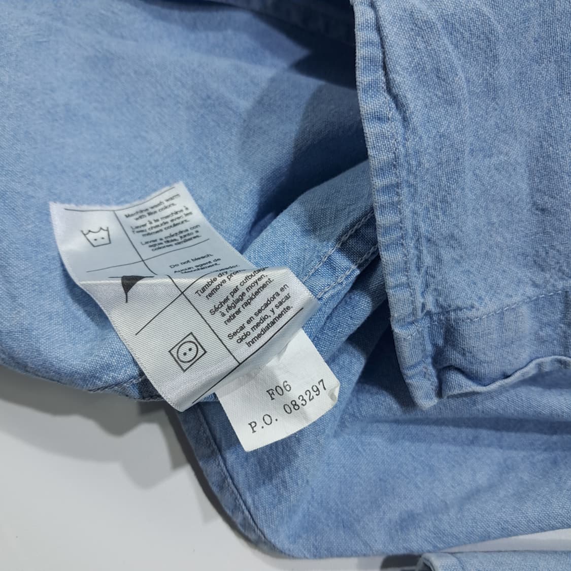 CL623 L 칼하트 00s 코튼 버튼다운 워크 데님 셔츠 남방 상품이미지6