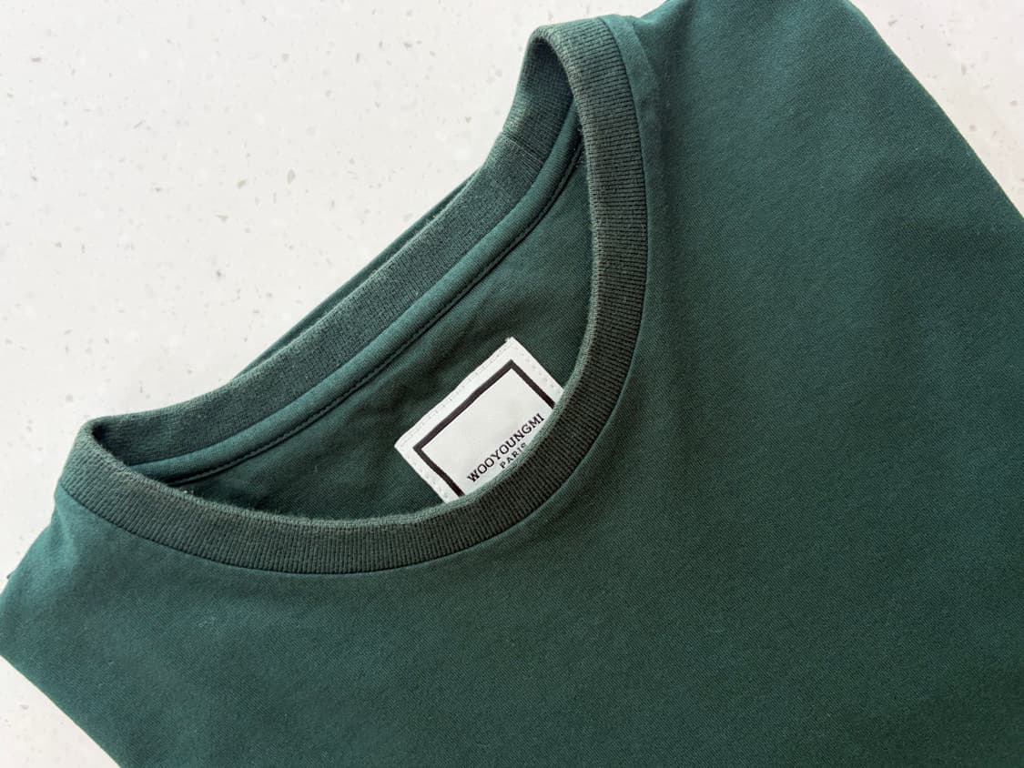 우영미 백로고 티셔츠 그린(46) 상품이미지6