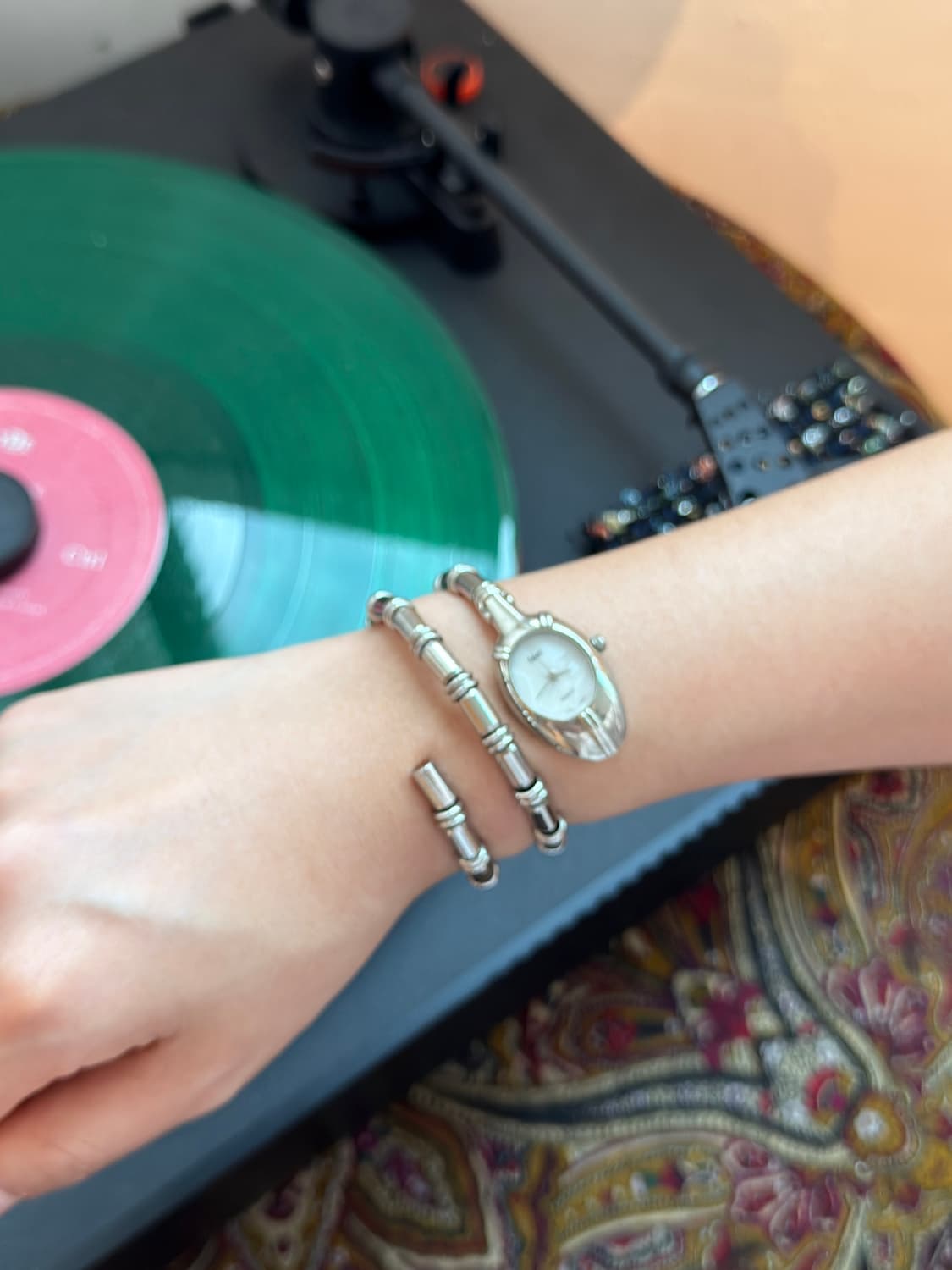 90's Hong Kong Snake Bangle 시계 상품이미지7