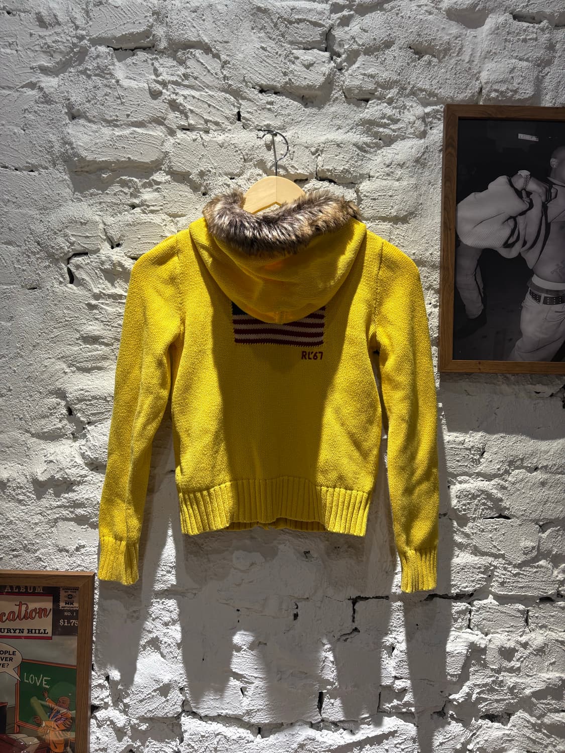 폴로 랄프로렌 퍼 니트 후드집업 상품이미지2