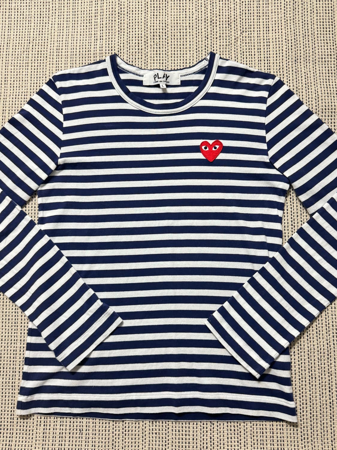 꼼데가르송 스프라이프 코튼 긴팔 티셔츠 상품이미지1