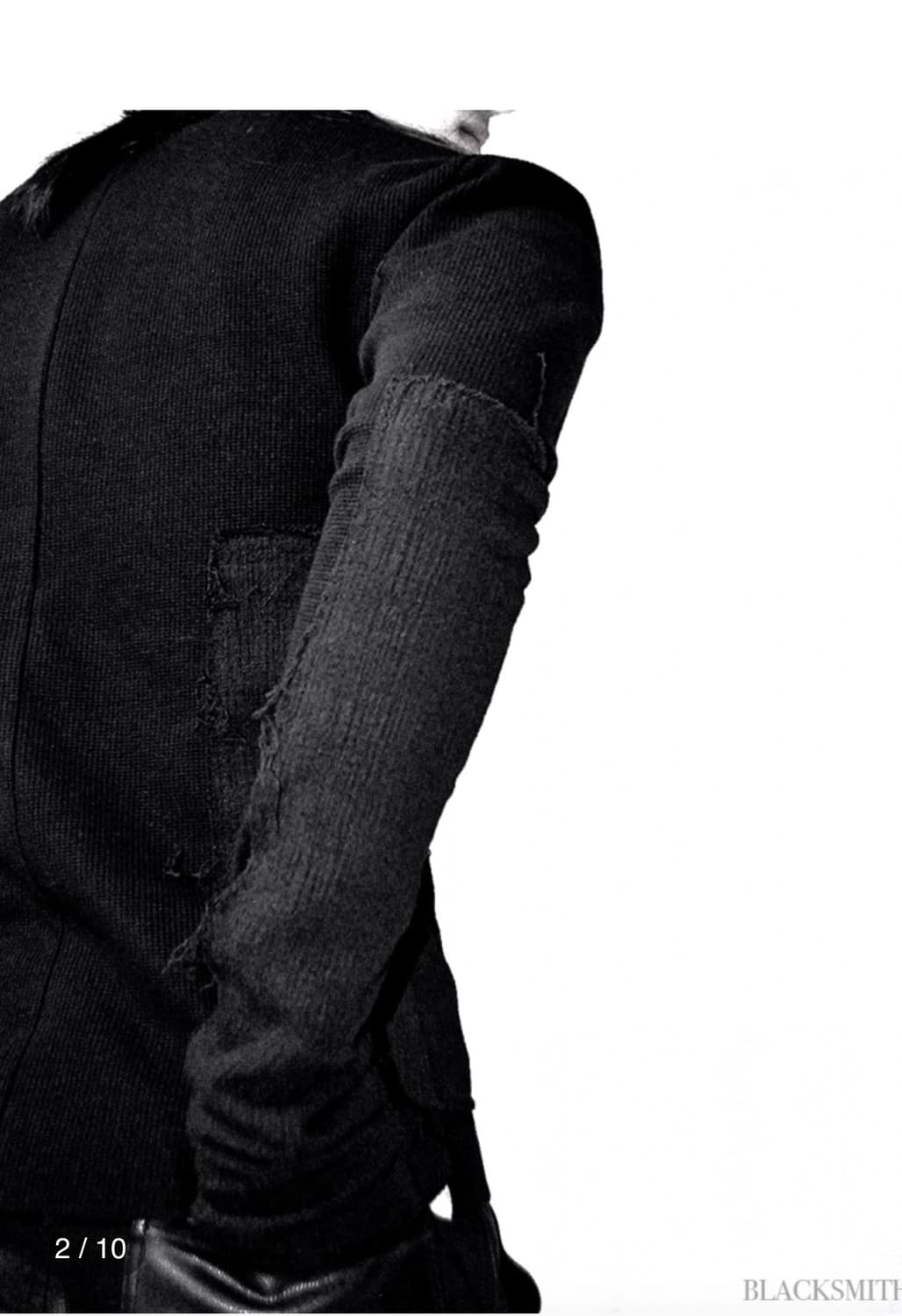 Bandage Patched Long Sleeves (black) 상품이미지2