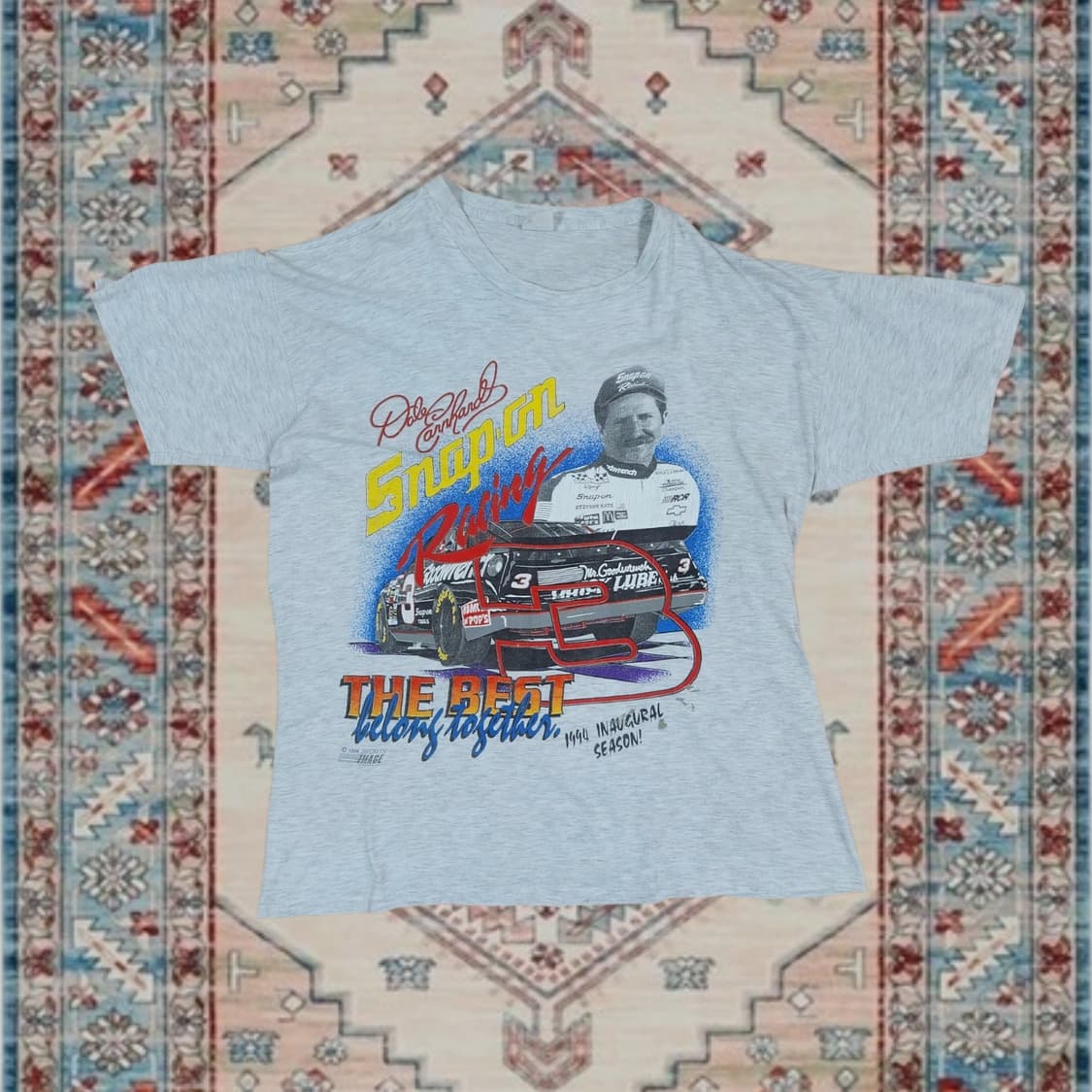 90s USA 빈티지 나스카 델 언하트 레이싱 티셔츠 상품이미지1