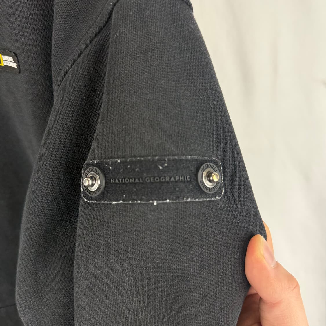 160) 내셔널지오그래픽 키즈/우먼스 스몰로고 후드 티 블랙 상품이미지5