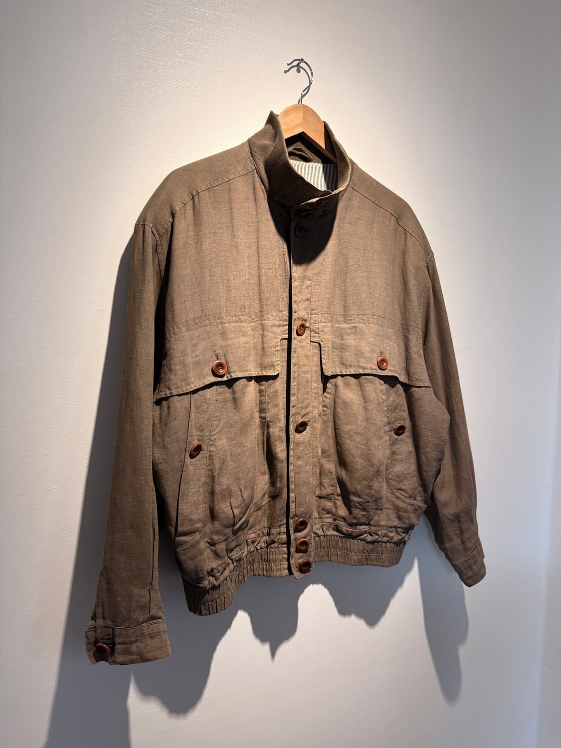 90s 'Solbiati' Linen Blouson Jacket 상품이미지1