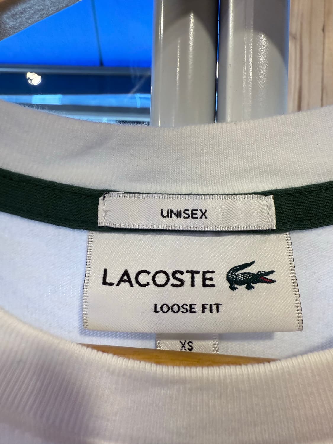 라코스테 빅로고 화이트 반팔티 상품이미지2