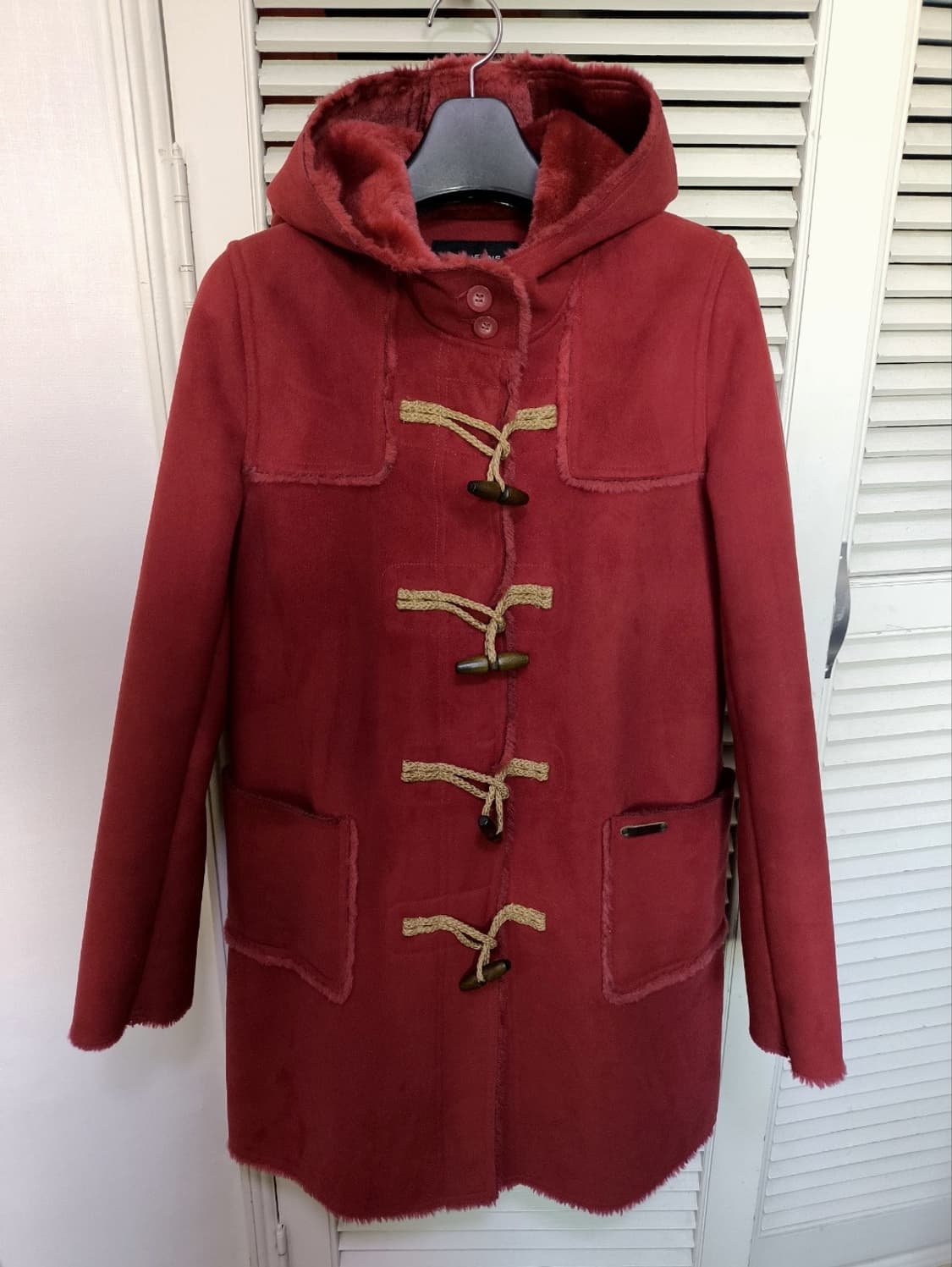 90 떡볶이코트 레드 상품이미지1