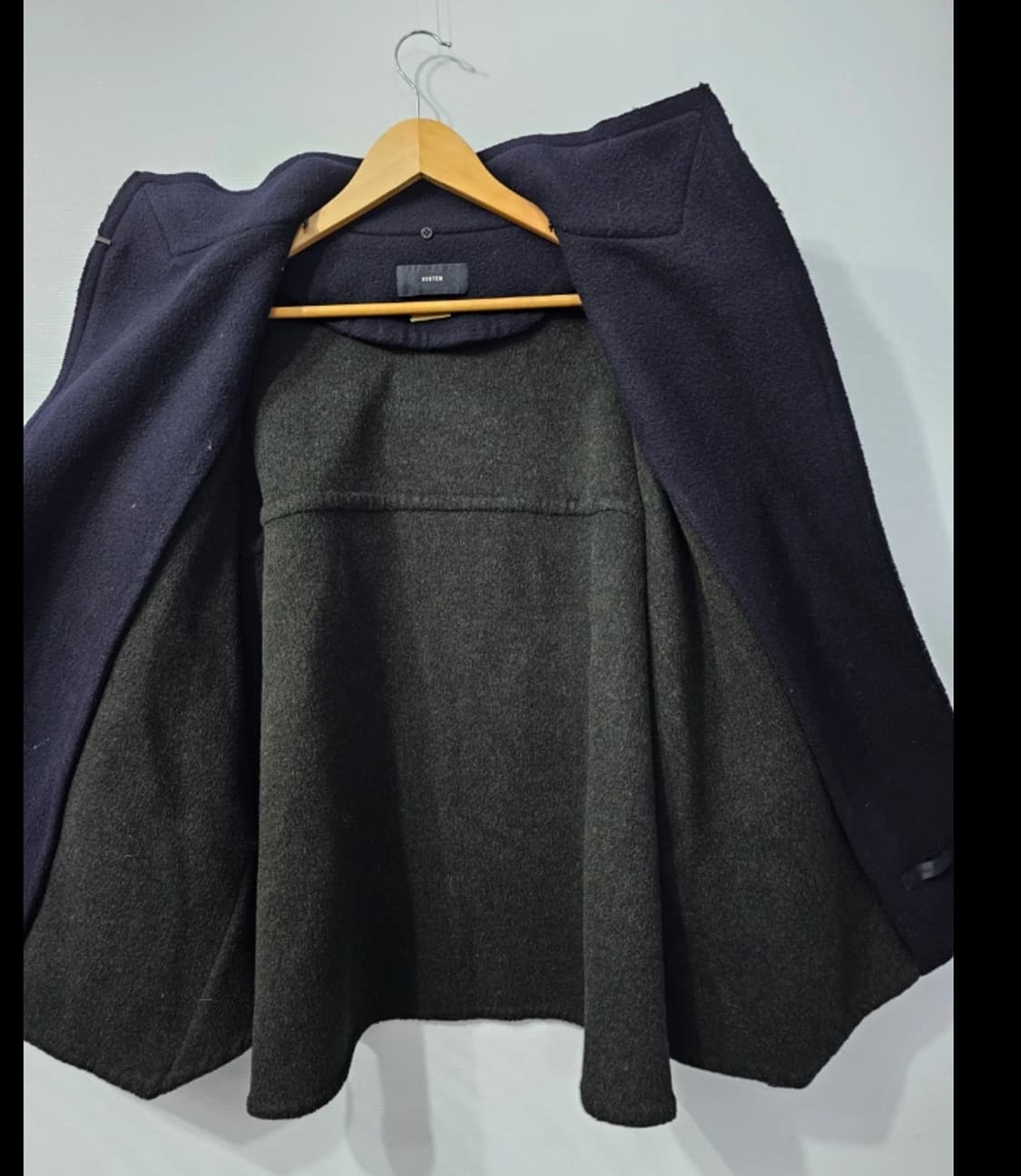 한섬 시스템SYSTEM 네이비 핸드메이드 코트 상품이미지6