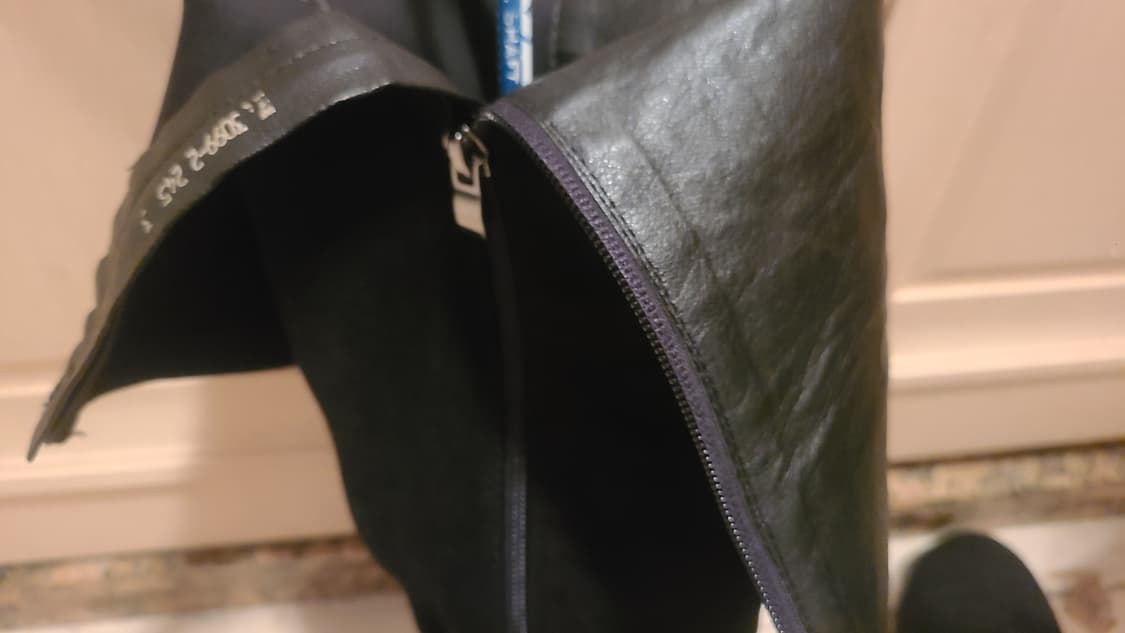 블랙 색상의 스웨이드 롱부츠 240 상품이미지6