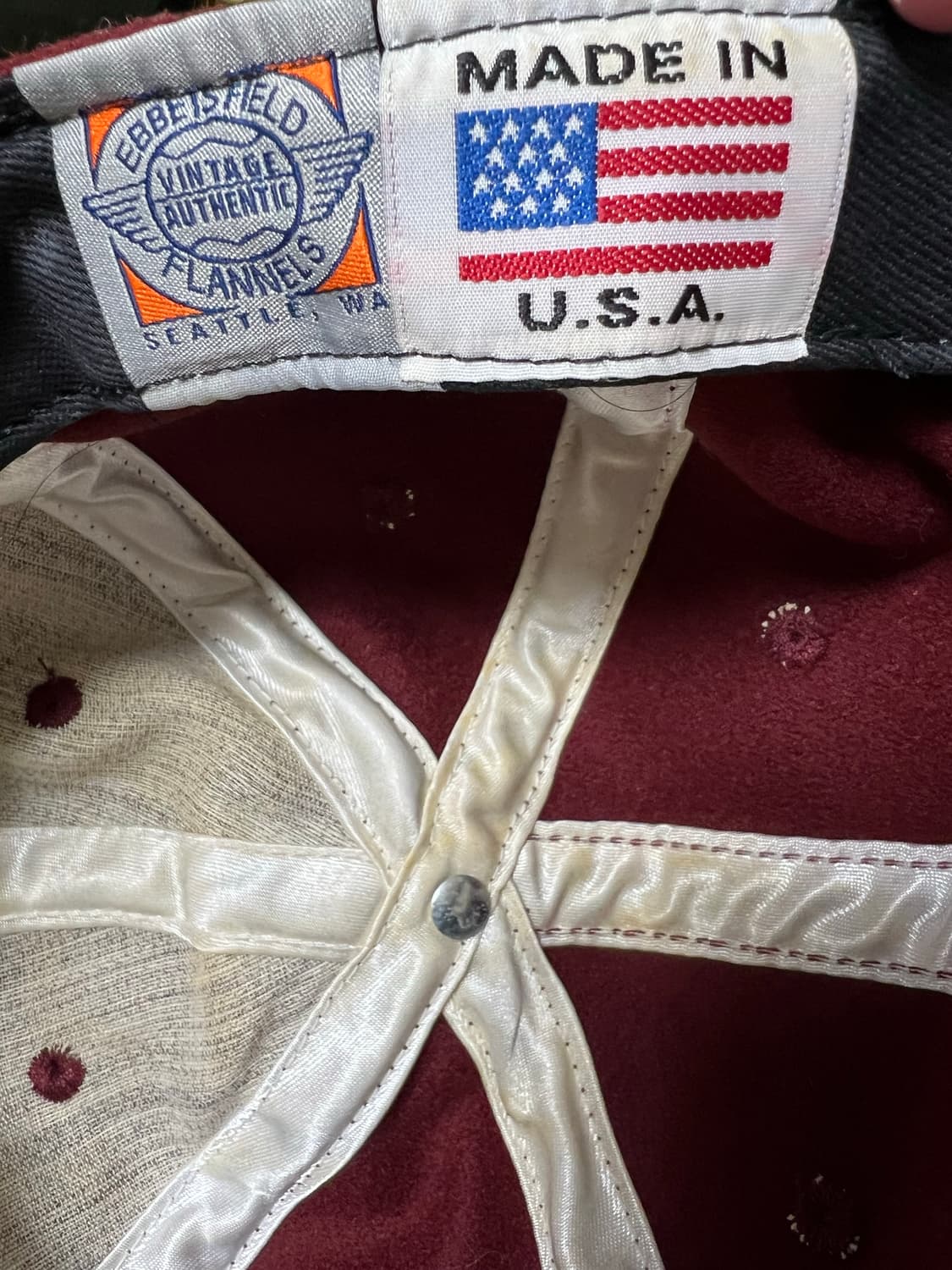 이벳필드 USA 버건디 울 볼캡 상품이미지4