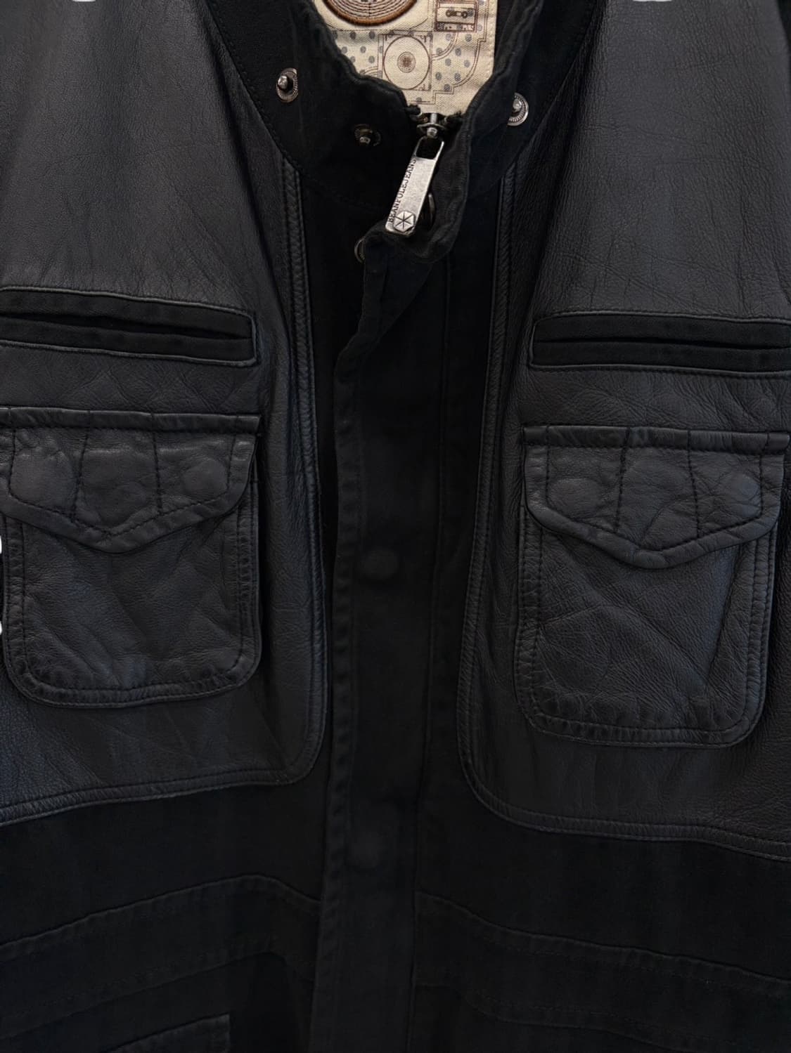 빈폴 코튼 소가죽자켓 블랙 (XL) 상품이미지8