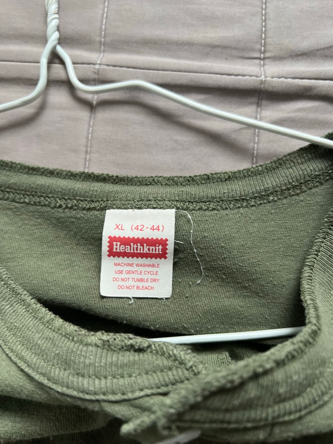 헬스니트 티셔츠 카키 헨리넥  xl 상품이미지2