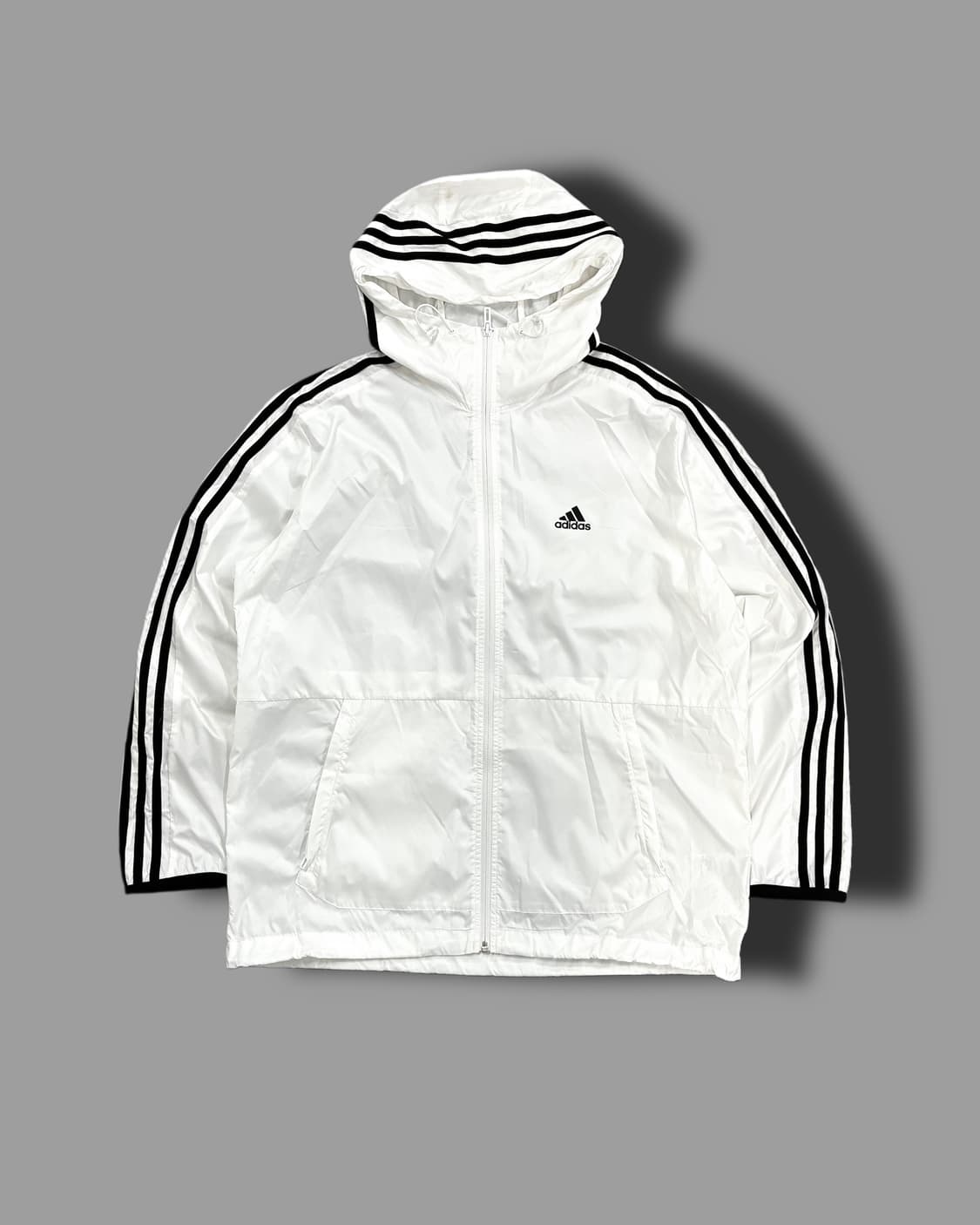 아디다스 화이트 바람막이 XL 상품이미지4