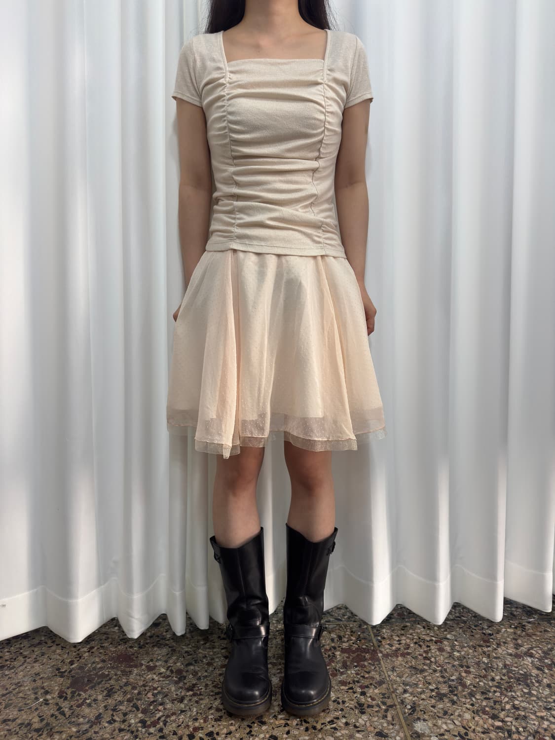 glitter shirring top 상품이미지3