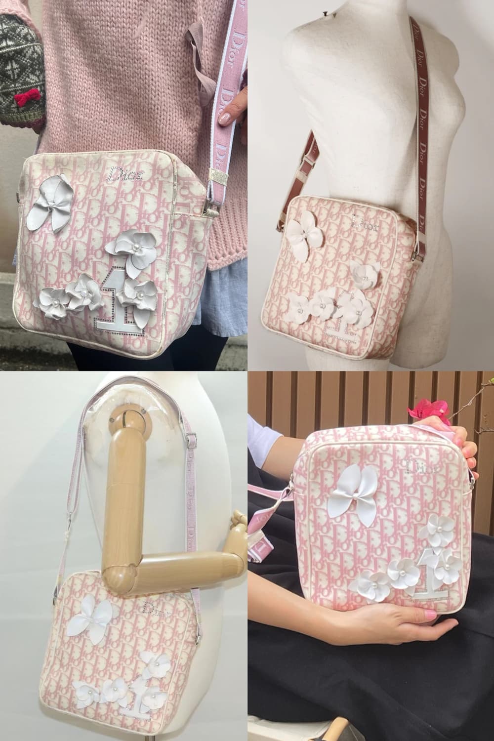 디올 오블리크 걸리 핑크 크로스백 상품이미지2