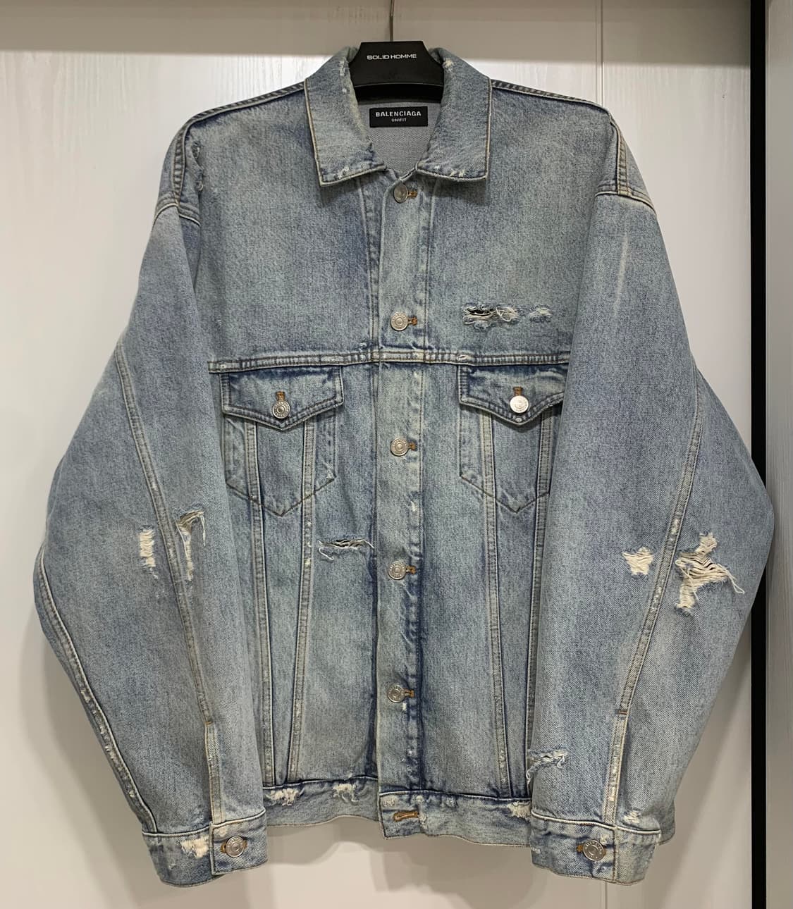 [S]발렌시아가 바코드 데님 자켓 청자켓 상품이미지3