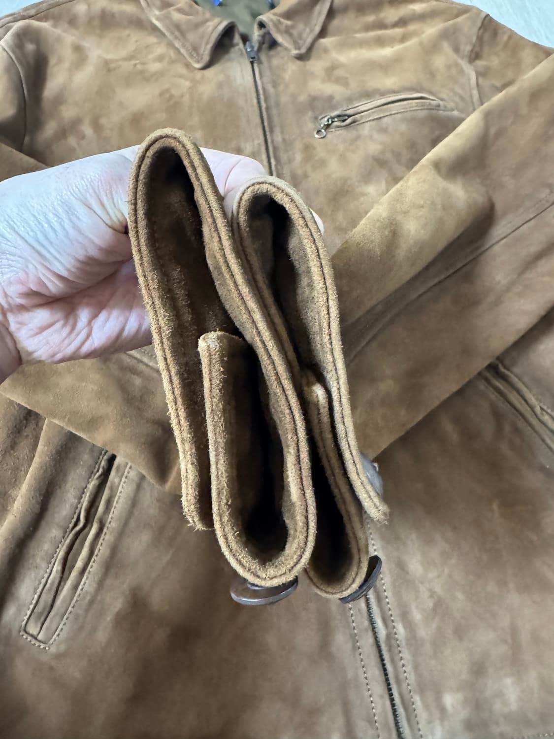 폴로 랄프로렌 러프아웃 뉴스보이 고트 레더 가죽 자켓 / RRL맛 상품이미지4