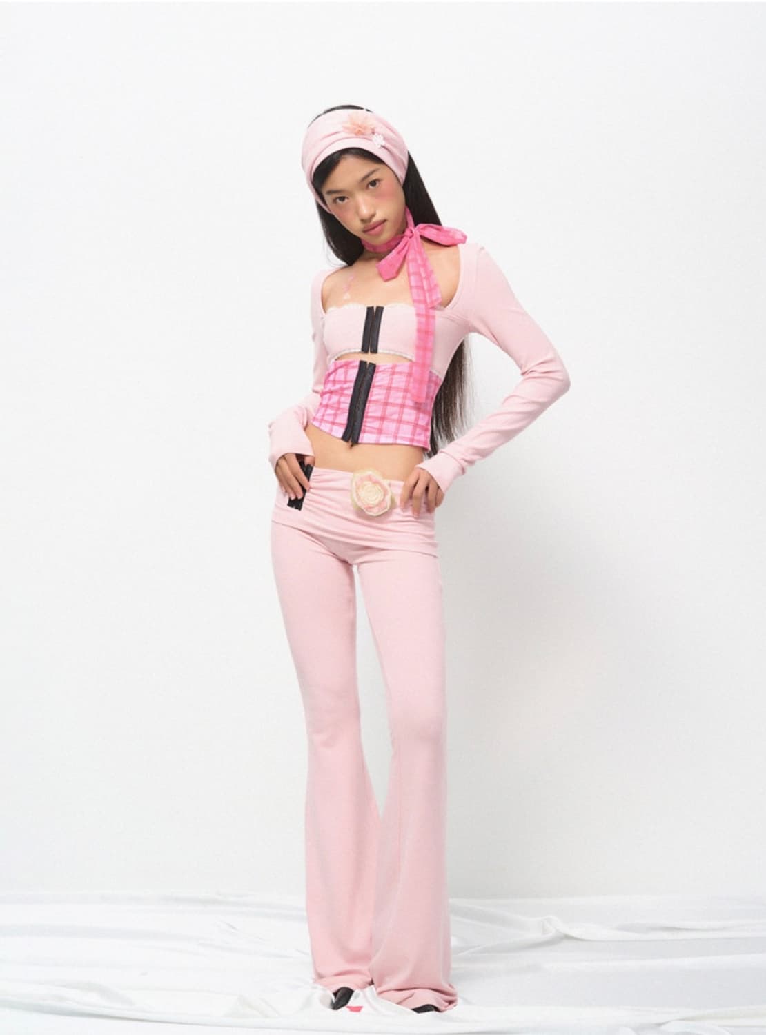 NEVER OFFEND LANGE 티셔츠 폴카 도트 레이스 set 상품이미지2