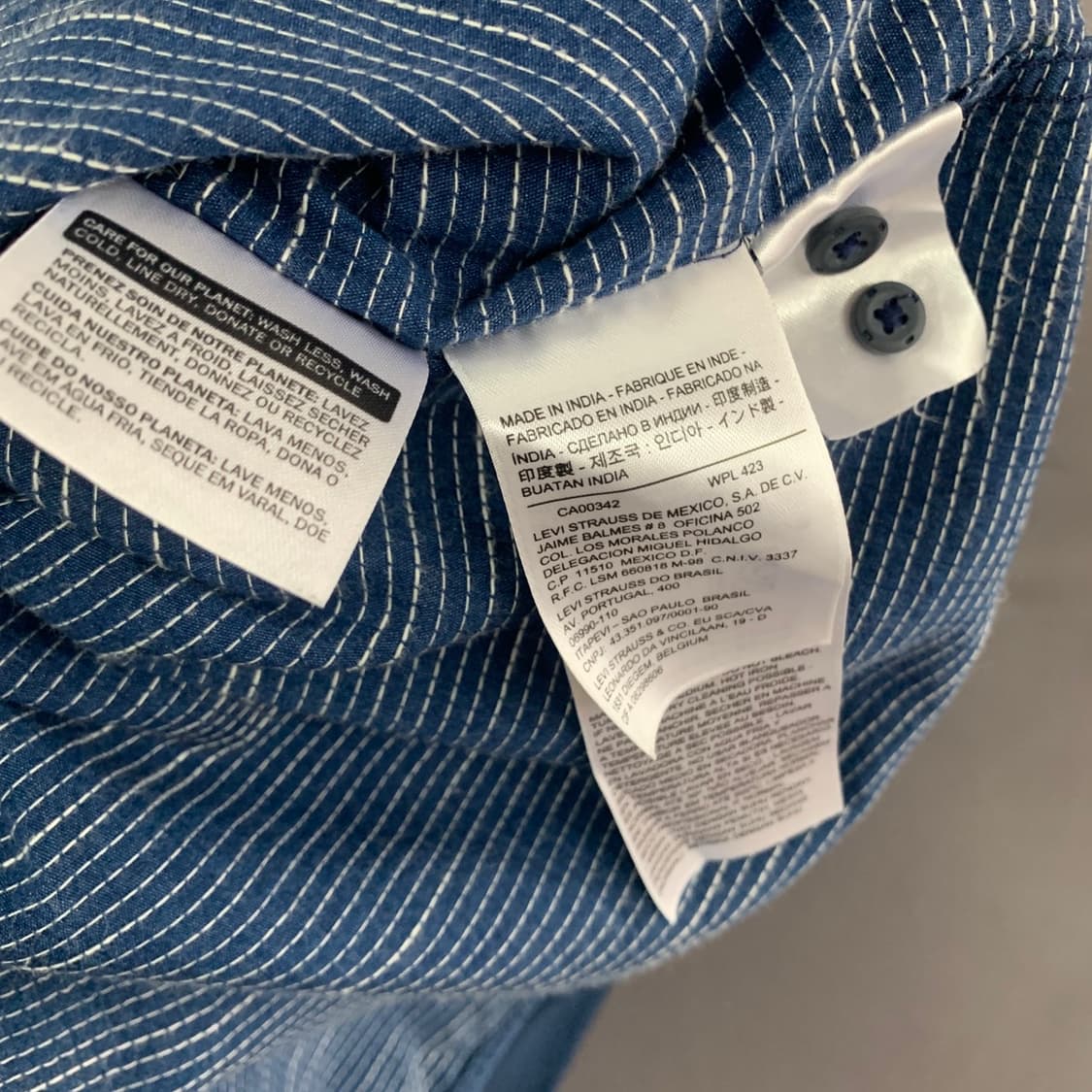 L 리바이스 패턴 인디고 셔츠 남방 상품이미지5