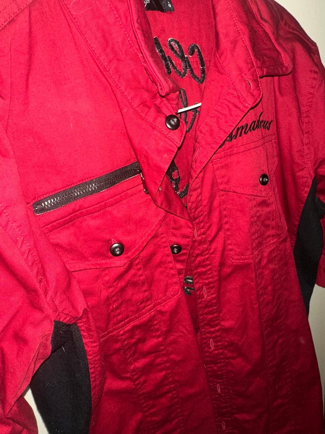 레드블랙 반팔 셔츠 상품이미지3