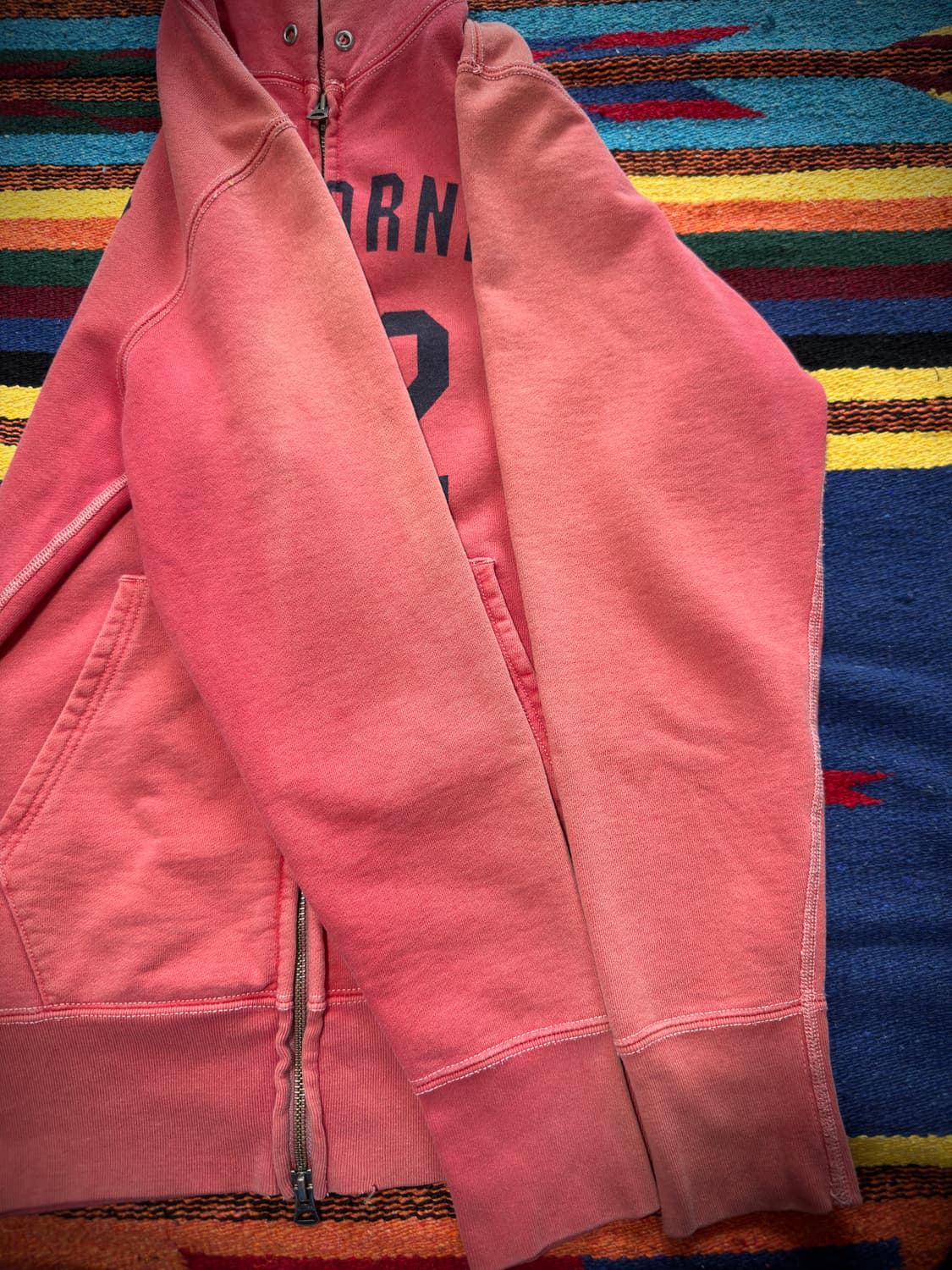 90s Russell Sun Faded 캘리포니아 후드집업 상품이미지6