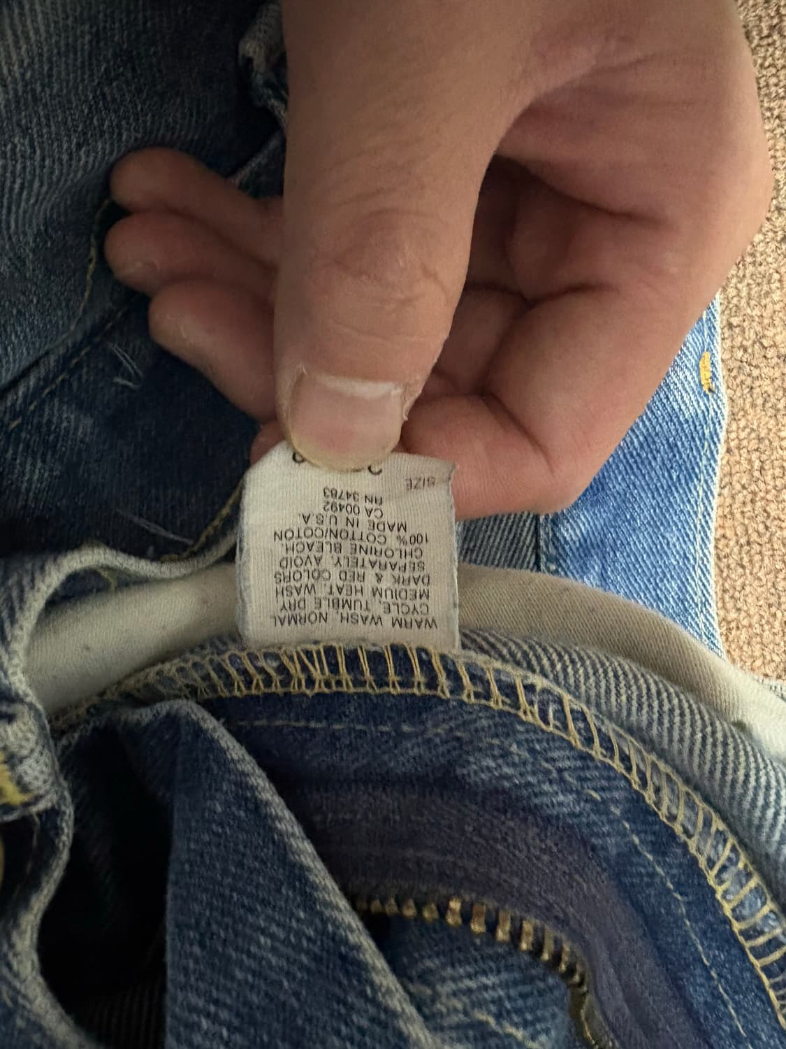 70s lee carpenter 빈티지 리 데님 카펜터 팬츠 34-35 상품이미지4